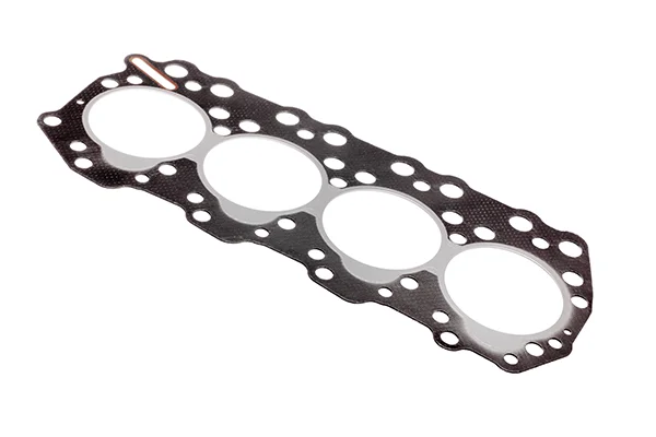 New four-cylinder head gasket isolated on white background