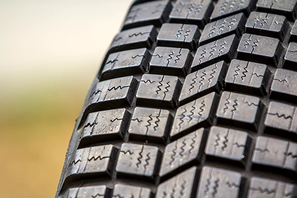 Close-up of tire tread